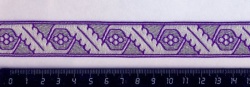 Галун ДУБОК, фиолетовый с серебром, шир. 2,3 см, ФР