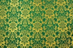 Парча КЛИОНИК, зеленая с золотом, шир. 150 см, Рахманово