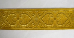 Галун АФИНЫ, горчица с золотом, шир. 6 см, ФР