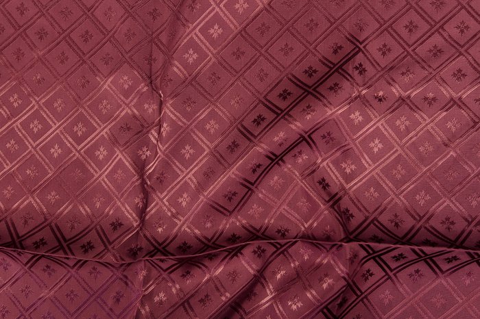 Подкладочная, жаккард церковный, бордо, 150 см. , вискоза