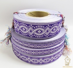 Галун КОСТРОМА, фиолетовый с серебром, шир. 1,8 см, РА Галун КОСТРОМА, фиолетовый с серебром, шир. 1,8 см, РА