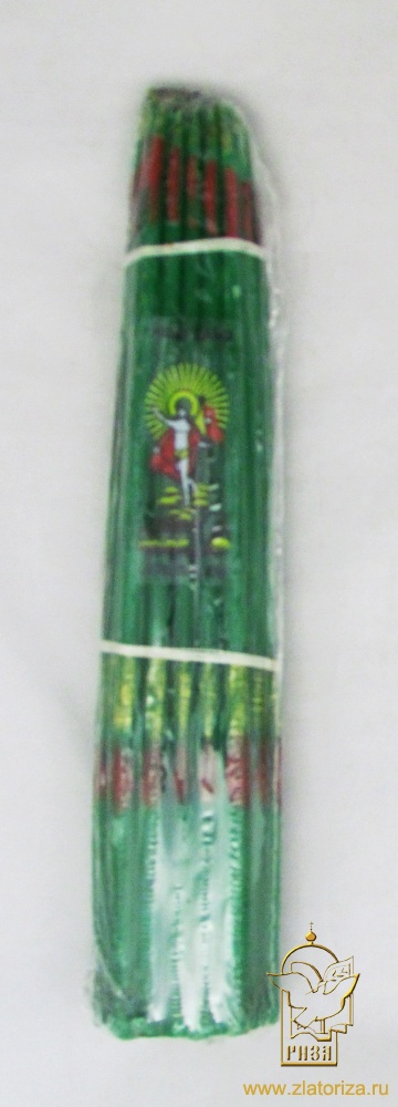 Свеча Иерусалимские зеленые (пучок 33 штуки) , обожженные Иерусалимским огнем