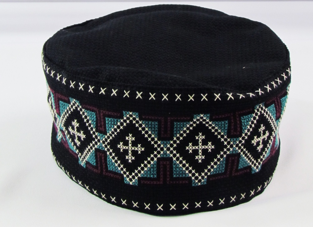 Скуфья греческая с цветной вышивкой КРЕСТ