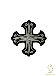 Крест 3 СОФИЯ черный с серебром, 8-9 см