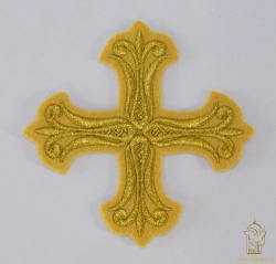 Крест 2 СОФИЯ горчица с золотом, 11 см Крест 2 СОФИЯ горчица с золотом, 11 см