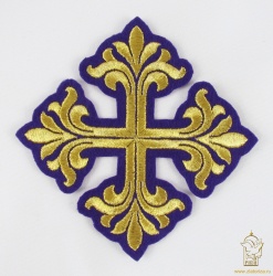 Крест 2 ВИФЛЕЕМ фиолетовый с золотом, 10-12 см Крест 2 ВИФЛЕЕМ фиолетовый с золотом, 10-12 см