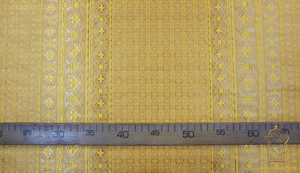 Парча СИНОД, желтая с золотом, шир. 114 см