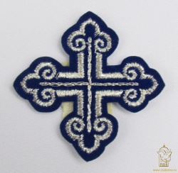 Крест 4 КАШТАН, синий с серебром,6-7 см