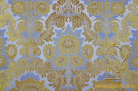 Парча ЛЕОНИЛ, белая с золотом + серебром, шир. 150 см,