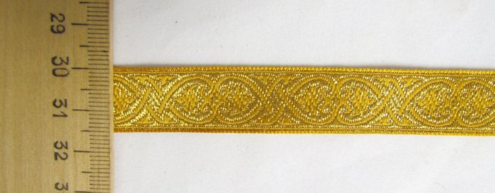 Галун АФИНЫ, горчица с золотом, шир. 1,7 см, ФР