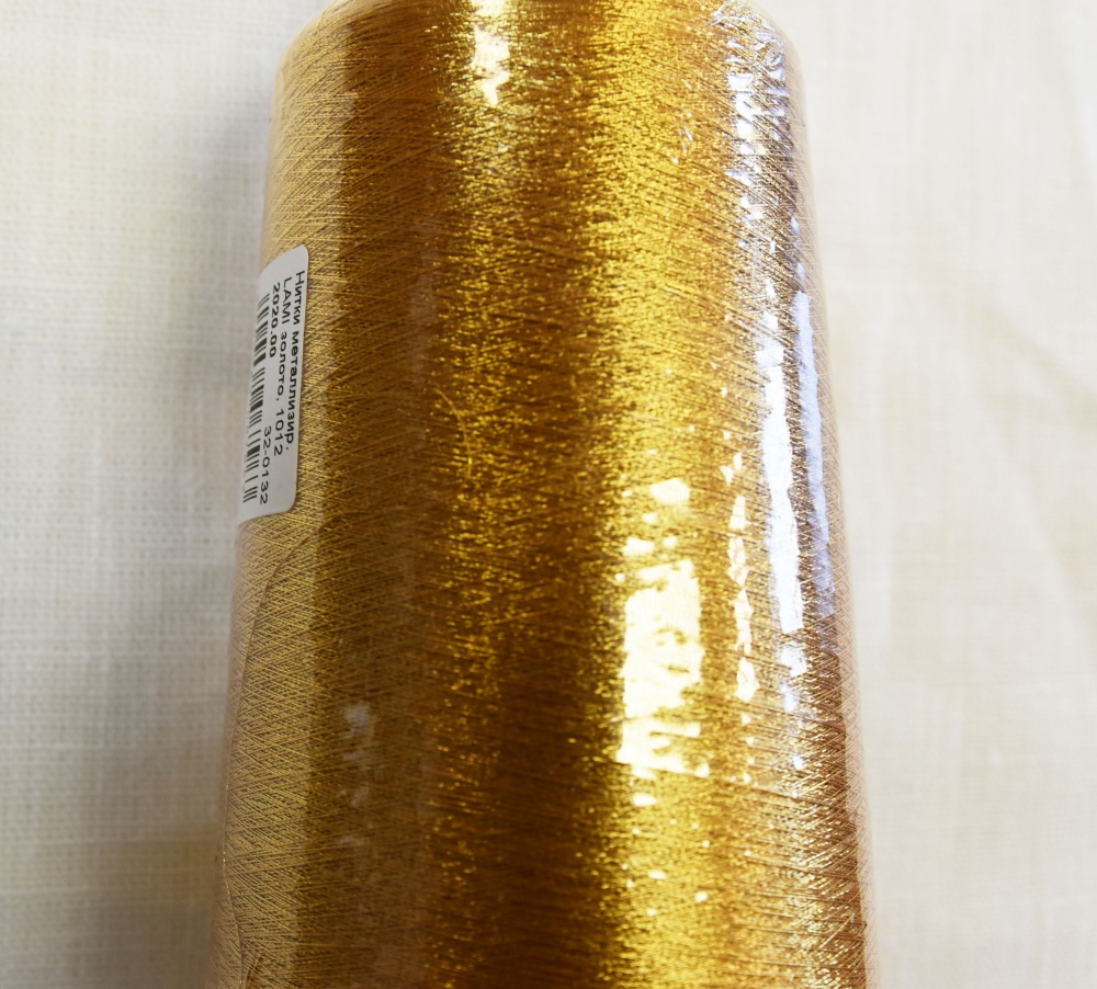 Нитки металлизированные LAMI, золото, для вышивки, 250 гр, арт. 1012