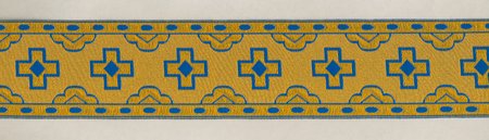 Галун ФР ПРЯМОЙ КРЕСТ голуб. зол. 6 см