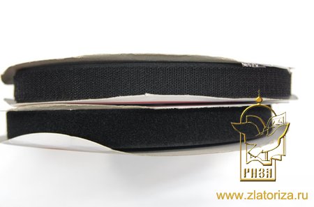 Липучка (лента контактная) черная, шир. 2-2,5 см