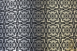 Парча ЦАРЬ-ГРАД, черная с серебром, шир. 150 см, Рахманово