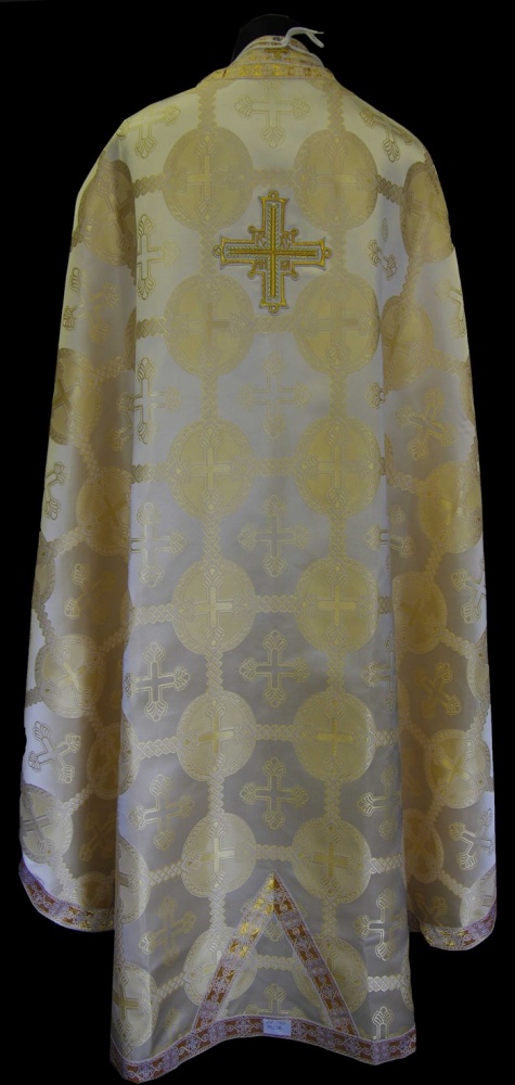 Облачение иерейское , Греческое, шелк белый с золотом.