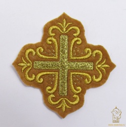 Крест 3 ПОКРОВСКИЙ горчица с золотом,8-9 см