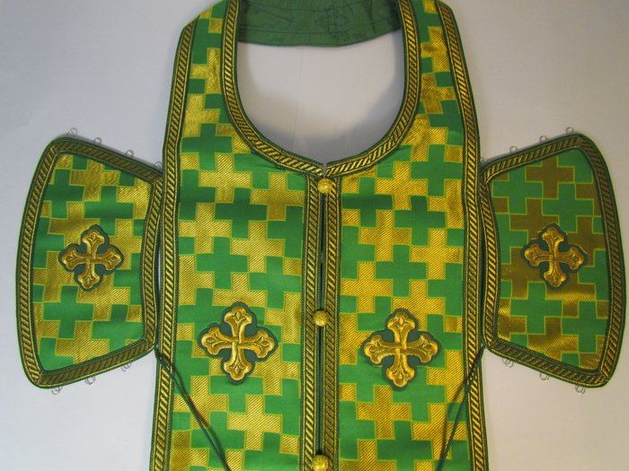 Епитрахиль + поручи, зеленый с золотом, шелк