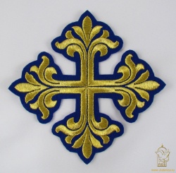 Крест 1 ВИФЛЕЕМ, синий с золотом, 14,5 -16 см