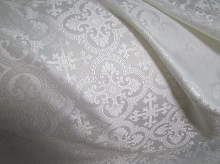 Шелк ЕКАТЕРИНА, белый, шир. 150 см, Рахманово