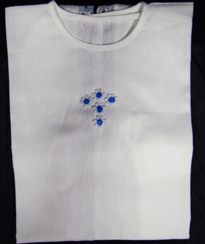 Сорочка крестильная А1 (простая) 0-6 месяцев, хлопок, шитье