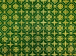 Шелк СВЕТЛАНА, зеленый с золотом, шир. 150 см, Рахманово