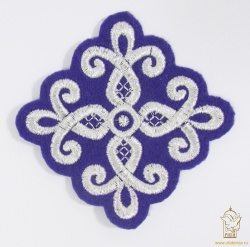 Крест 3 КИЕВ, фиолетовый с серебром,8-9 см, 14 шт Крест 3 КИЕВ, фиолетовый с серебром,8-9 см, 14 шт