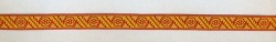 Галун ДУБОК, красный с золотом, шир. 1,5 см, ФР