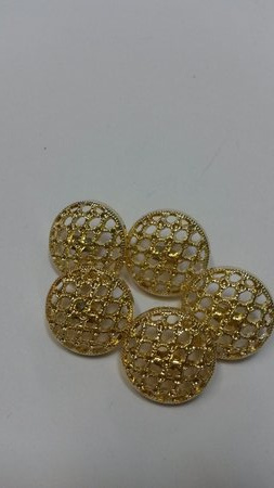 Пуговицы РЕШЕТКА золото, металл, 18 мм