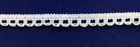 Тесьма шторная, белая вязаная ( 20 м в упаковке)