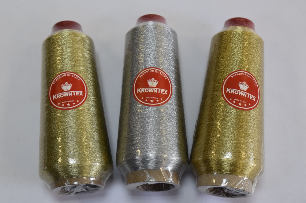 Нитки Krowntex серебро, арт. 3046, 5000 ярдов