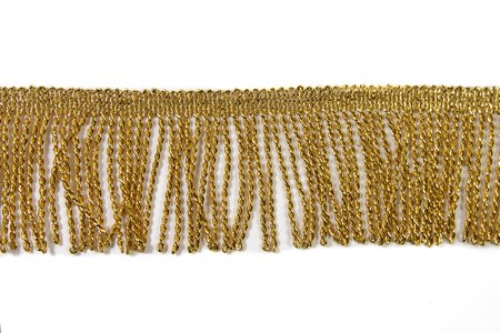 Бахрома золото 61, шир. 4,5 см, (8 м в упаковке), арт. 302