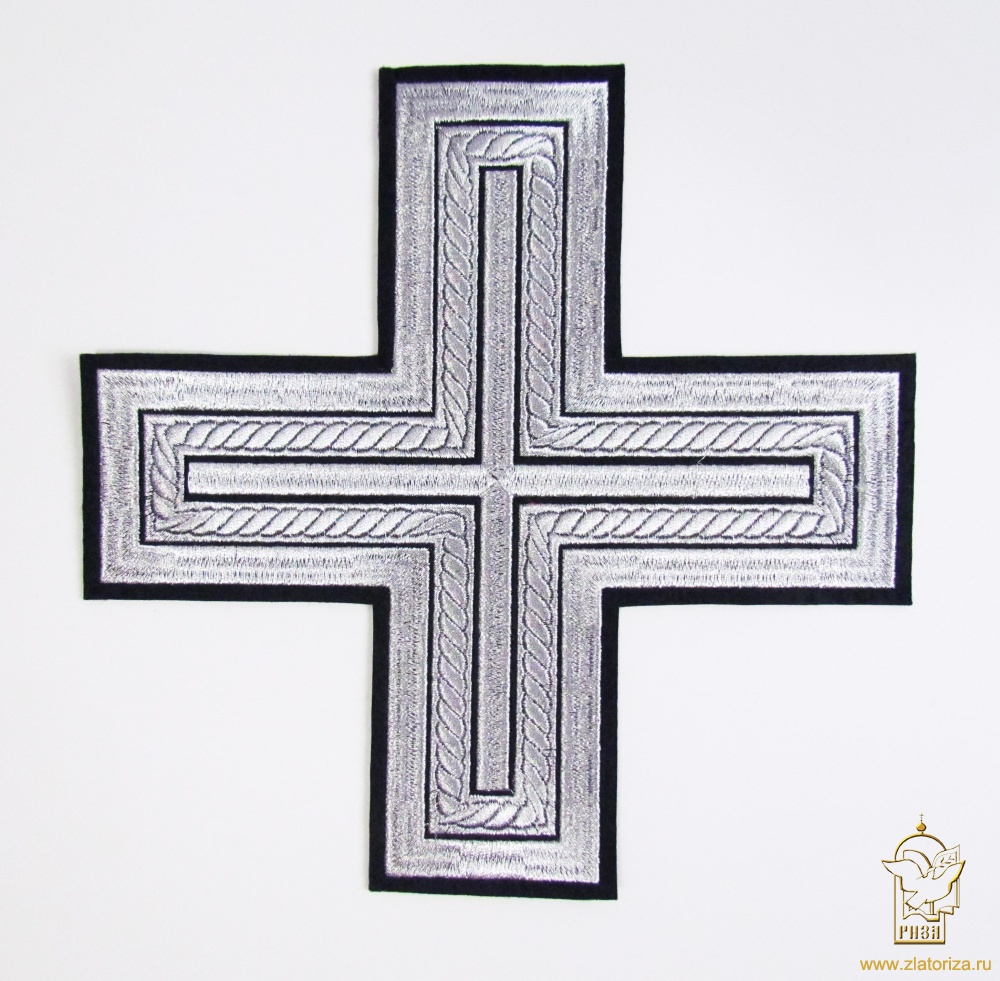 Крест на Престол/Жертвенник АНДРЕЕВСКИЙ, черный с серебром,, 23 см Крест на Престол/Жертвенник АНДРЕЕВСКИЙ, черный с серебром,, 23 см