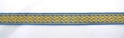 Галун Ногинск ПЛЕТЕНКА голуб. золот. шир. 2,3 см Галун Ногинск ПЛЕТЕНКА голуб. золот. шир. 2,3 см