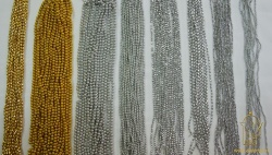 Бусы декоративные пластиковые (золото, серебро, цветные)