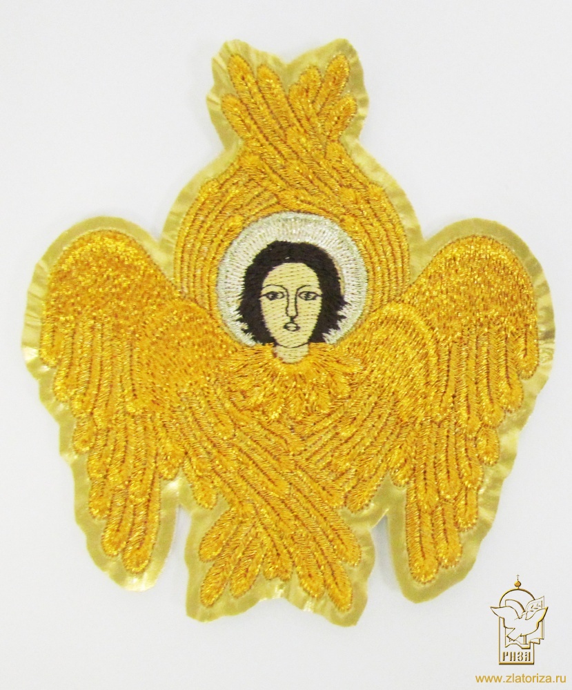 Херувим, лаке с золотом, средний, h-12 см