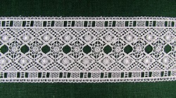 Кружево 161, белое, шир. 8 см, синтетическое, (9 м в упаковке)