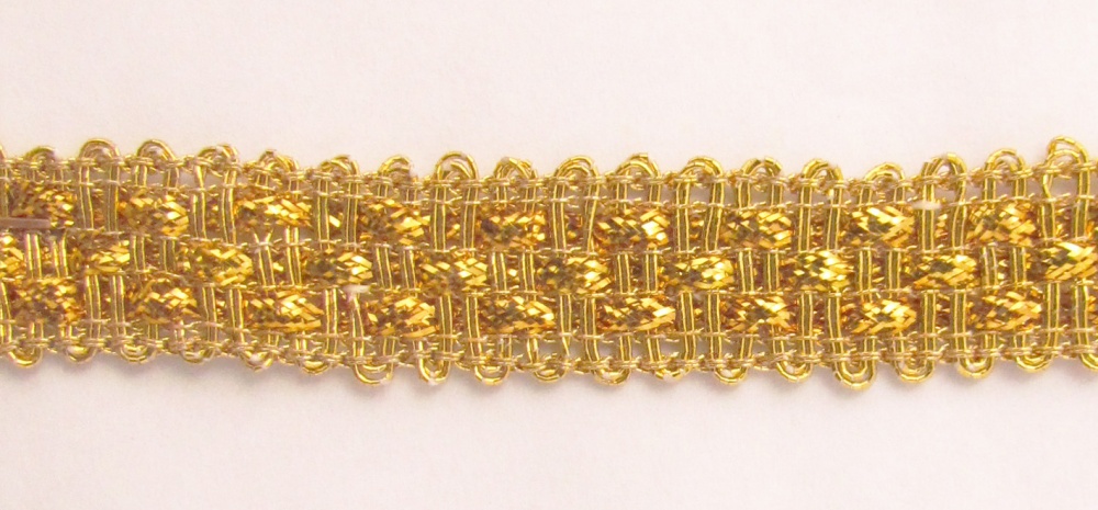 Тесьма золото 66, 20 м в упаковке, арт. 716