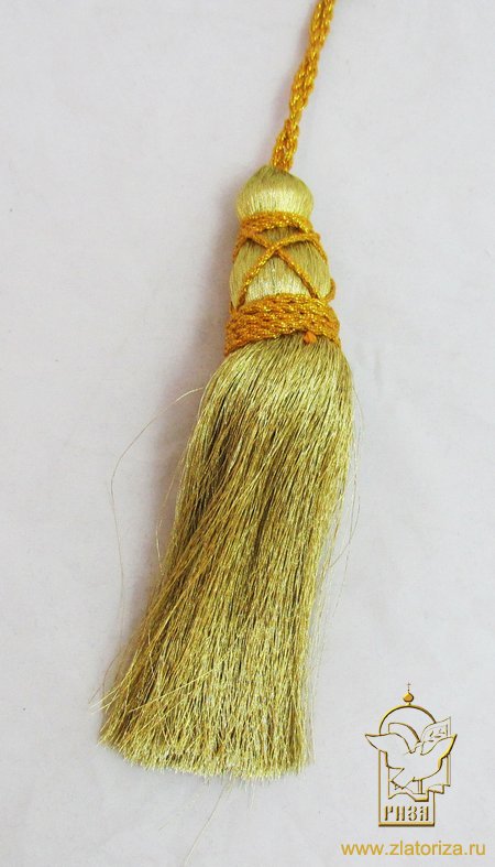 Кисть декоративная, золото, арт. 1945, длина 16 см