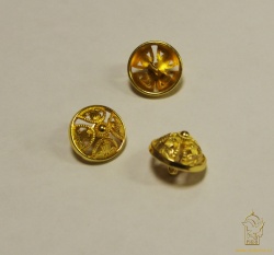 Пуговицы ЦАРСКАЯ золото, металл, 18 мм