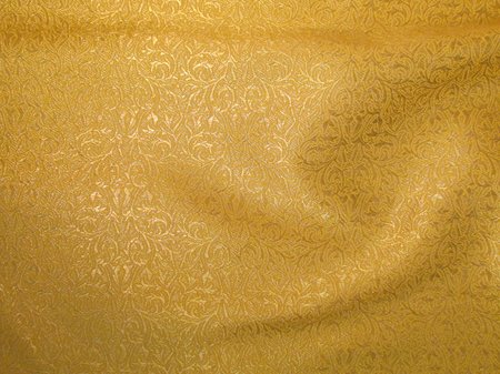 Парча ОРЕНБУРГ, желтая с золотом, шир. 150 см, Рахманово