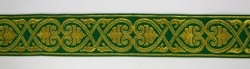 Галун АФИНЫ, зеленый с золотом, шир. 6 см, ФР