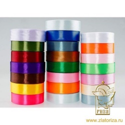 Лента атласная 2 - 3 см, цвет - микс