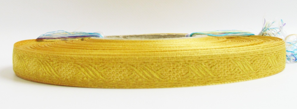 Галун КОСИЧКА, желтый с золотом, шир. 1,8 см, РА