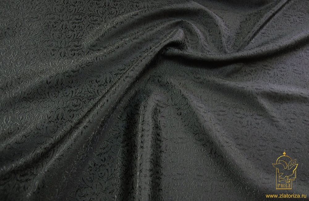 Шелк ОРЕНБУРГ, черный, шир. 150 см, Рахманово