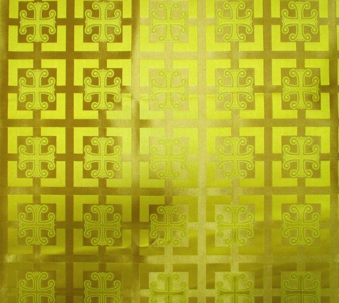 Шелк КАППАДОКИЯ, желтый с золотом, шир. 160 см