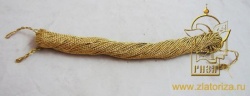 Шнур золото, металл, 1,2 мм, арт 8 PLY flora, витой