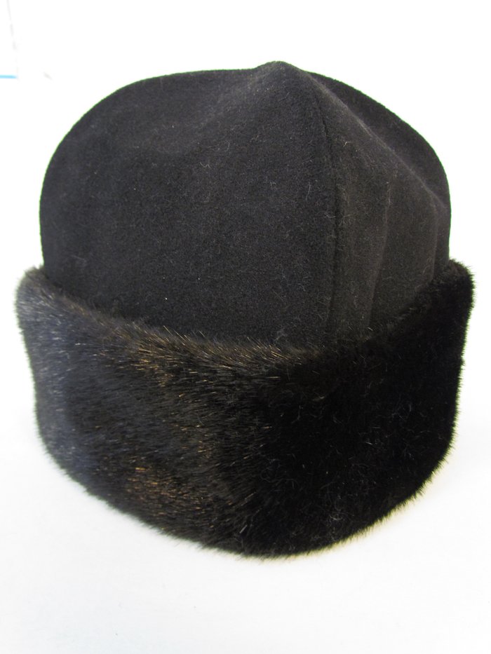 Скуфья с искусствен. мехом, мужская,(верх- драп/дубленка, Р