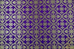 Шелк ЕКАТЕРИНА, фиолетовый с золотом, шир. 150 см, Рахманово