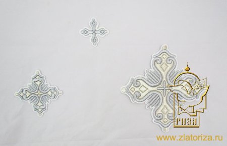 Набор крестов, иерейский, СТАРИННЫЙ, белый с серебром, 14 шт, арт. 22379