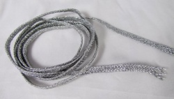 Шнур косичка, серебро, шир. 0,6 см (30 м в мотке))